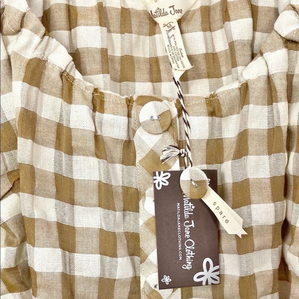 𝅺Matilda Jane Annabelle‎ Plaid Off-Shoulder Blouse - Picture 5 of 10